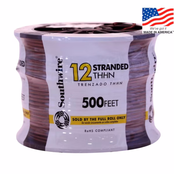 Southwire 500-ft 12 -AWG Red Stranded Copper THHN wire ( By-the-roll )