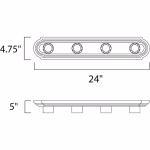 Maxim Lighting Essentials 24-in 4 -Light Oil-rubbed Bronze Transitional Vanity light - Image 2