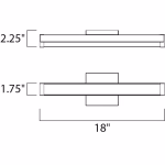 Maxim Lighting Spec Vanity 18-in 1 -Light Polished Chrome Integrated LED Modern/contemporary Vanity light bar - Image 4