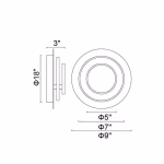 CWI Lighting Private I 9-in W 1 -Light Matte Black Integrated LED Wall Sconce - Image 3