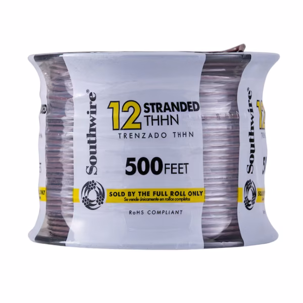 Southwire 500-ft 12 -AWG Brown Stranded Copper THHN wire ( By-the-roll )