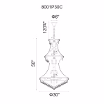 CWI Lighting Empire 32-Light Chrome Traditional Crystal For Use In Bathrooms, Bedrooms, Dining Rooms, Foyers, Kitchens & Living Rooms Chandelier - Image 3