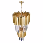CWI Lighting Deco 4 -Light Medallion Gold Modern/contemporary Geometric Hanging Pendant light - Image 2