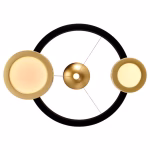 CWI Lighting Deux Lunes 2 -Light Multiple finishes Multiple colors Modern/contemporary Integrated LED For Use in Bathrooms, Bedrooms, Dining Rooms, Foyers, Kitchens, Living Rooms Chandelier - Image 2