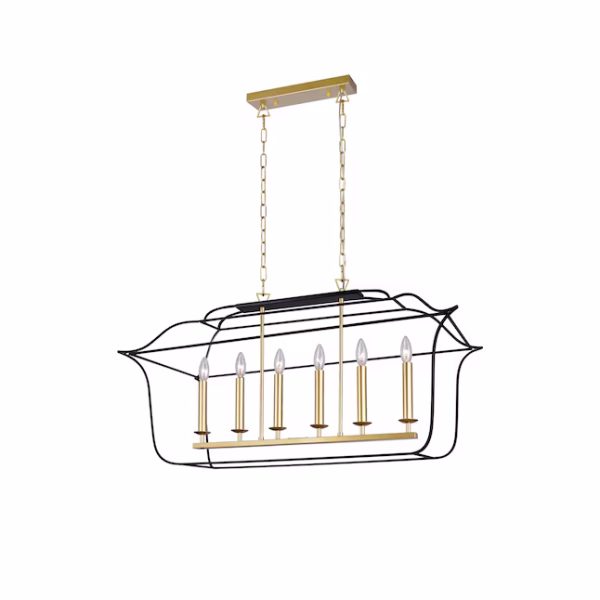 CWI Lighting Tudor 6-Light Gold Modern Contemporary For Bathrooms, Bedrooms, Dining Rooms, Foyers, Kitchens & Living Rooms Chandelier