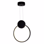 CWI Lighting Pulley 1 -Light Black Modern/contemporary Geometric Integrated LED Medium Hanging Pendant light - Image 2