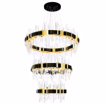 CWI Lighting Aya 1 -Light Multiple finishes Black Modern/contemporary Integrated LED For Use in Bedrooms, Dining Rooms, Foyers, Kitchens, Living Rooms Chandelier