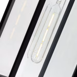 CWI Lighting Windsor 1-Light Black Modern Contemporary Clear Glass Lantern Indoor/Outdoor Hanging Pendant Light - Image 3