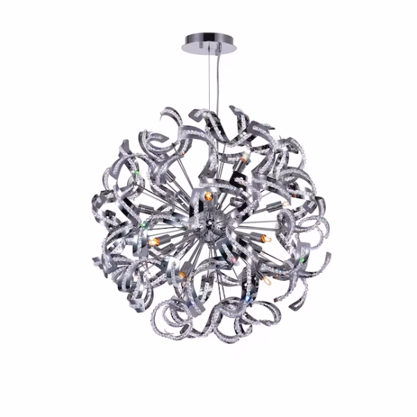CWI Lighting Swivel 14-Light Chrome Modern Contemporary For Use In Bathrooms, Bedrooms, Dining Rooms, Foyers, Kitchens & Living Rooms Chandelier