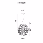 CWI Lighting Swivel 14-Light Chrome Modern Contemporary For Use In Bathrooms, Bedrooms, Dining Rooms, Foyers, Kitchens & Living Rooms Chandelier - Image 3