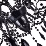 CWI Lighting Keen 9-Light Black Modern Contemporary For Use In Bathrooms, Bedrooms, Dining Rooms, Foyers, Kitchens & Living Rooms Chandelier - Image 3