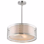 CWI Lighting Mikayla 3-Light Satin Nickel Modern Contemporary For Use In Bathrooms, Bedrooms, Dining Rooms, Foyers, Kitchens & Living Rooms Chandelier - Image 2
