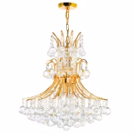 CWI Lighting Princess 10 -Light Gold Traditional Crystal For Use in Bathrooms, Bedrooms, Dining Rooms, Foyers, Kitchens, Living Rooms Chandelier
