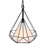 CWI Lighting Diamond 1 -Light Black Modern/contemporary Geometric Medium Hanging Pendant light - Image 5