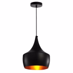 CWI Lighting Dynamic 1-Light Black Modern Contemporary Geometric Medium Hanging Pendant Light - Image 2