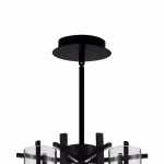 CWI Lighting Sierra 6-Light Black Modern Contemporary For Use In Bathrooms, Bedrooms, Dining Rooms, Foyers, Kitchens & Living Rooms Chandelier - Image 4