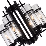 CWI Lighting Sierra 6-Light Black Modern Contemporary For Use In Bathrooms, Bedrooms, Dining Rooms, Foyers, Kitchens & Living Rooms Chandelier - Image 3