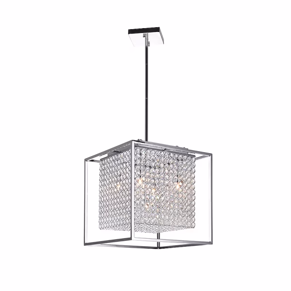 CWI Lighting Cube 5 -Light Chrome Modern/contemporary For Use in Bathrooms, Bedrooms, Dining Rooms, Foyers, Kitchens, Living Rooms Chandelier
