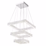 CWI Lighting Florence 60 -Light Chrome Traditional Integrated LED Crystal For Use in Bathrooms, Bedrooms, Dining Rooms, Foyers, Kitchens, Living Rooms Chandelier