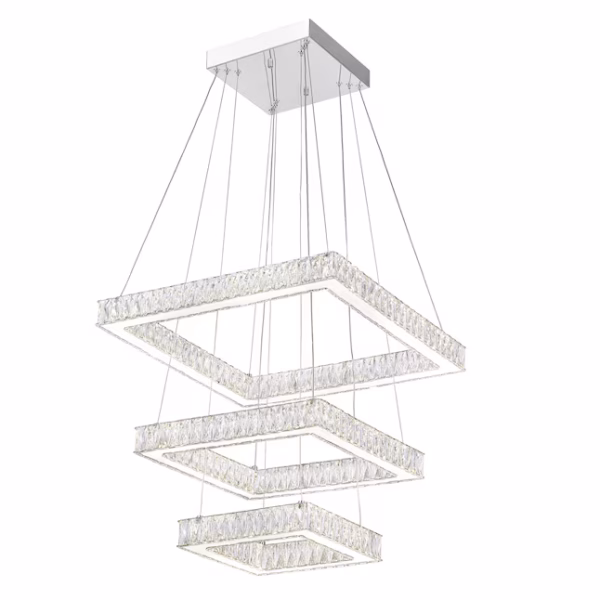 CWI Lighting Florence 60 -Light Chrome Traditional Integrated LED Crystal For Use in Bathrooms, Bedrooms, Dining Rooms, Foyers, Kitchens, Living Rooms Chandelier
