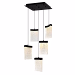 CWI Lighting Lava 1 -Light Black Modern/contemporary Square Integrated LED Medium Hanging Pendant light - Image 2