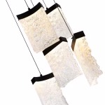 CWI Lighting Lava 1 -Light Black Modern/contemporary Square Integrated LED Medium Hanging Pendant light - Image 3