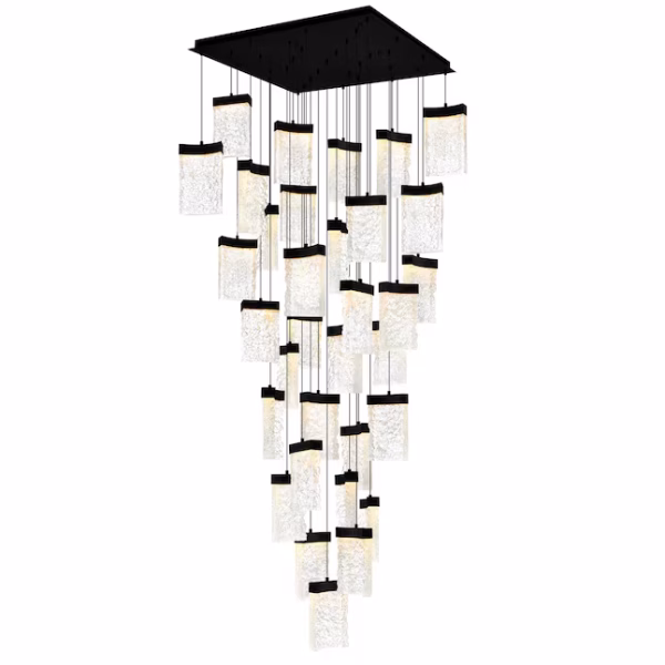CWI Lighting Lava 1 -Light Multiple finishes Black Modern/contemporary Integrated LED Chandelier