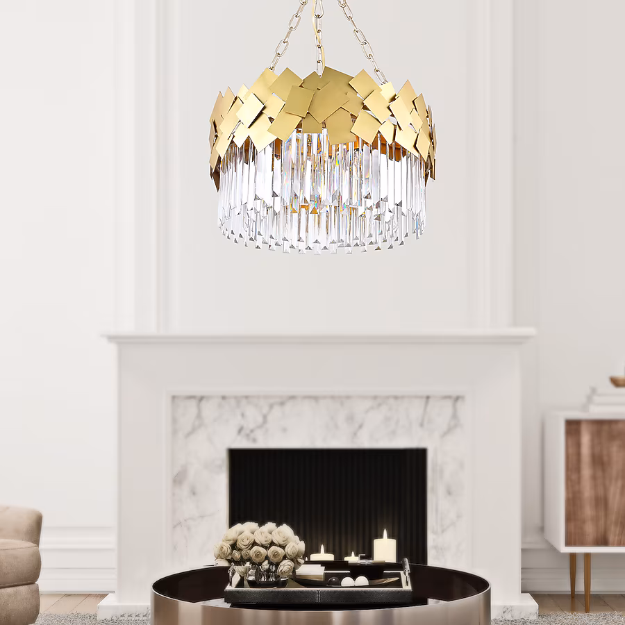 68144465 CWI Lighting Panache 6 -Light Gold Modern/contemporary For Use in Bathrooms, Bedrooms, Dining Rooms, Foyers, Kitchens, Living Rooms Chandelier - Image 1