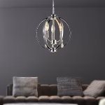 CWI Lighting Abia 3 -Light Chrome Modern/contemporary Geometric Medium Hanging Pendant light - Image 2