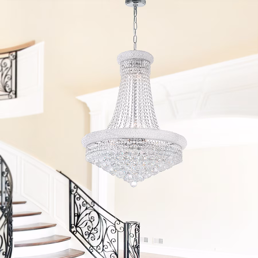 68145037 CWI Lighting Empire 17-Light Chrome Traditional Crystal For Bathrooms, Bedrooms, Dining Rooms, Foyers, Kitchens & Living Rooms Chandelier - Image 1