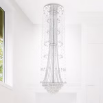 CWI Lighting Hallway 32 -Light 32.0-in Chrome Flush Mount Light
