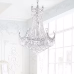 CWI Lighting Amanda 11-Light Chrome Traditional Crystal For Use In Bathrooms, Bedrooms, Dining Rooms, Foyers, Kitchens & Living Rooms Chandelier