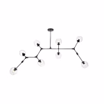 Elegant Decor Home Furnishing 8-Light Black Modern Contemporary For Use In Bedrooms, Dining Rooms, Foyers, Kitchens & Living Rooms Chandelier