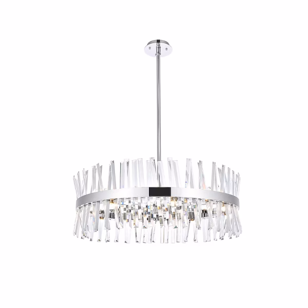 Elegant Decor Home Furnishing 16 -Light Chrome Modern/contemporary Crystal For Use in Bedrooms, Dining Rooms, Foyers, Kitchens, Living Rooms Chandelier