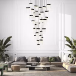 CWI Lighting Lava 1 -Light Multiple finishes Black Modern/contemporary Integrated LED Chandelier - Image 2