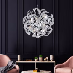 CWI Lighting Swivel 14-Light Chrome Modern Contemporary For Use In Bathrooms, Bedrooms, Dining Rooms, Foyers, Kitchens & Living Rooms Chandelier - Image 2