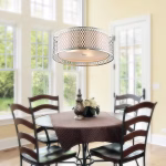 CWI Lighting Mikayla 3-Light Satin Nickel Modern Contemporary For Use In Bathrooms, Bedrooms, Dining Rooms, Foyers, Kitchens & Living Rooms Chandelier