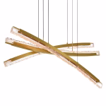 CWI Lighting Saber 3 -Light Multiple finishes Brass Modern/contemporary Integrated LED For Use in Bathrooms, Bedrooms, Dining Rooms, Foyers, Kitchens, Living Rooms Chandelier - Image 2