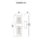CWI Lighting Guadiana Integrated LED Black Wall Light - Image 6