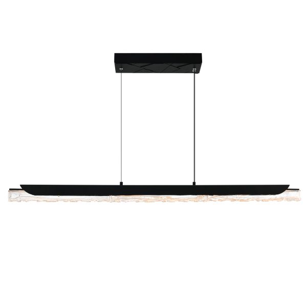 CWI Lighting Valira 48-in Integrated LED Black Chandelier