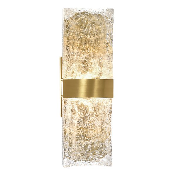 CWI Lighting Lava 20-in Integrated LED Brass Wall Light