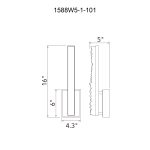 CWI Lighting Stagger Integrated LED Black Wall Light - Image 5