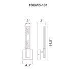 CWI Lighting Greta Integrated LED Black Wall Light - Image 5