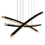 CWI Lighting Saber 70-in Integrated LED Black Chandelier - Image 2