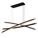 CWI Lighting Saber 70-in Integrated LED Black Chandelier