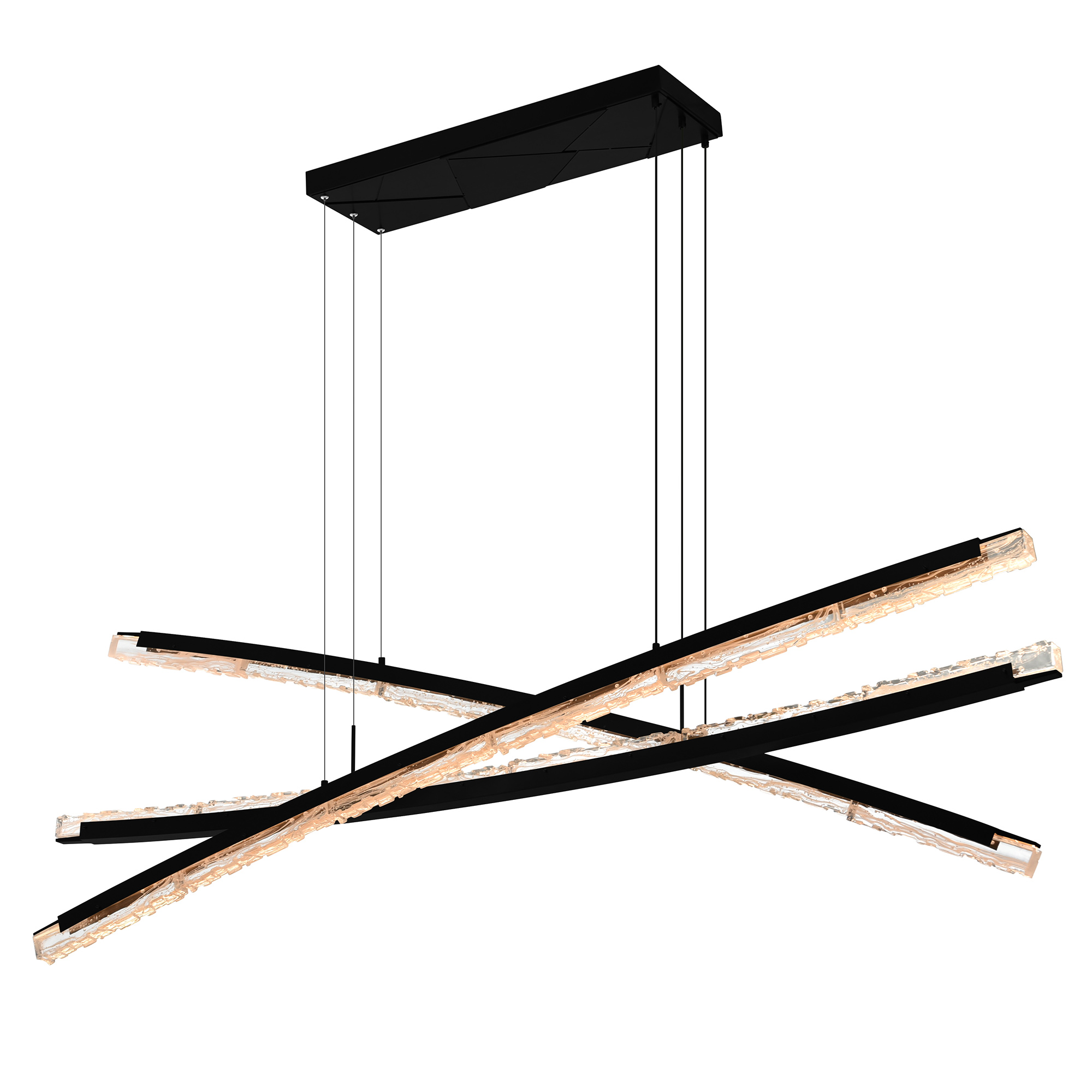 CWI-1710P70-3-101-3 CWI Lighting Saber 70-in Integrated LED Black Chandelier - Image 1