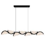CWI Lighting Moon 54-in Integrated LED Black Chandelier