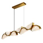 CWI Lighting Moon 54-in Integrated LED Brass Chandelier - Image 2