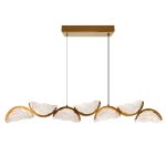 CWI Lighting Moon 54-in Integrated LED Brass Chandelier