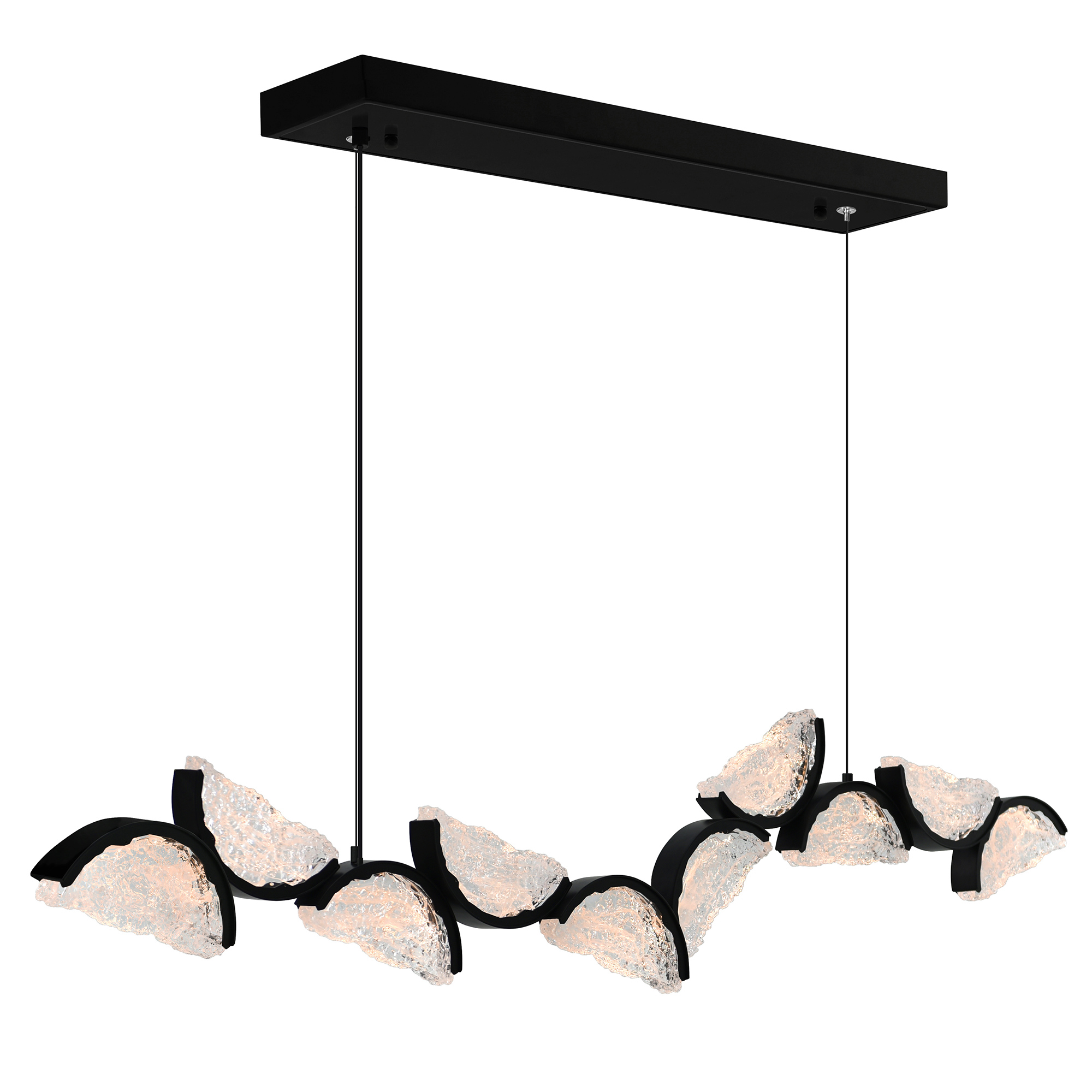 CWI-1715P70-10-101-3 CWI Lighting Moon 70-in Integrated LED Black Chandelier - Image 1